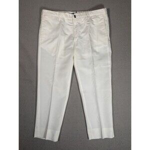 Incotex Chinolino Pants Men Size 38 Fit 36x27 White Pattern B Classic Fit Short‎